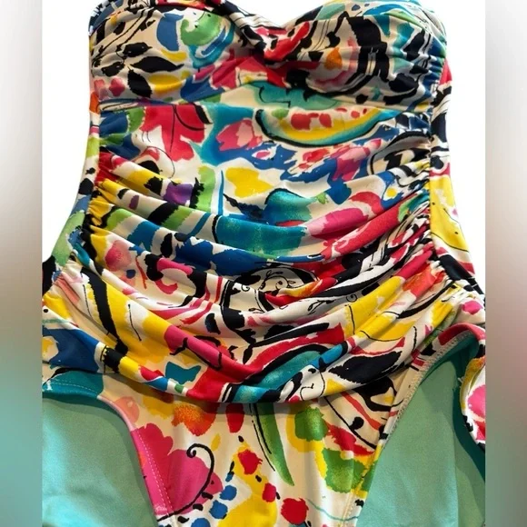 Anne Cole One Piece Swimsuit Size 6 Multicolor - Picture 7 of 12